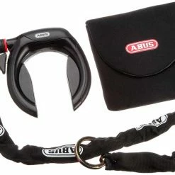 Abus Rahmenschloss PRO TECTIC 4960 NR Schwarz + Rah­men­schlosskette 6KS/85 + Tasche ST5850