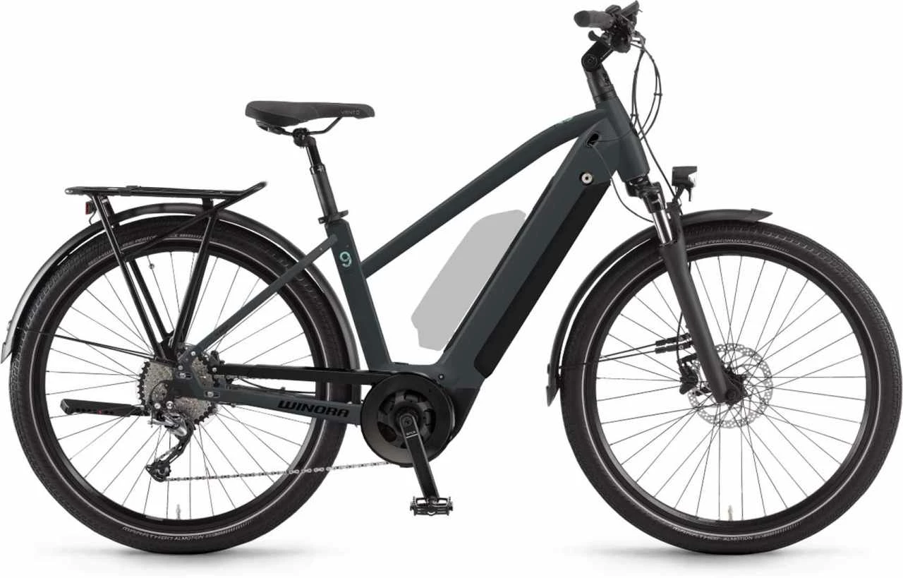 Winora Sinus 9 I625Wh Darkslategrey Matt E-Bike Trekkingrad Damen