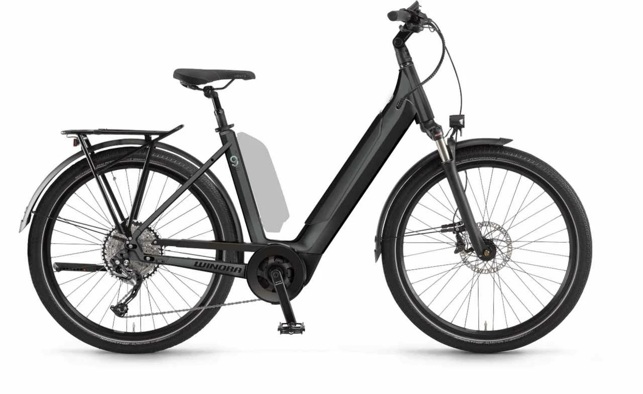 Winora Sinus 9 I625Wh Darkslategrey Matt E-Bike Trekkingrad Tiefeinsteiger