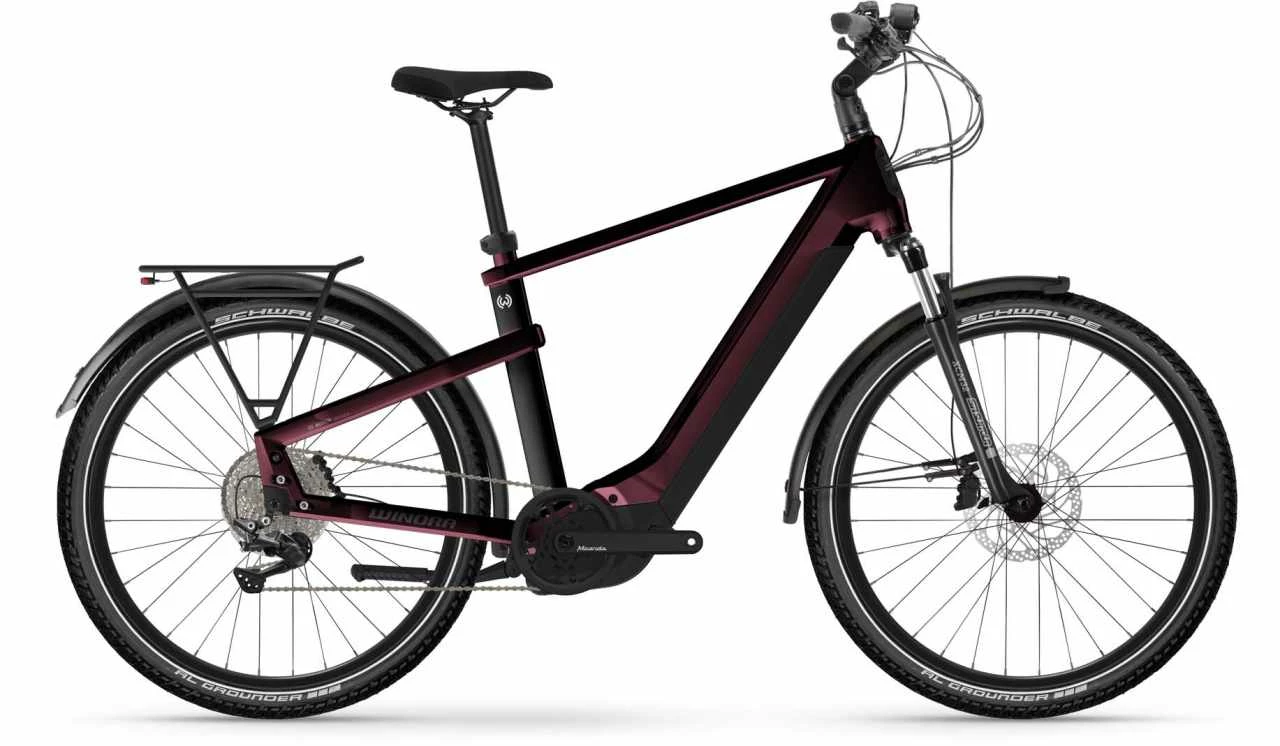 Winora Yakun X10E Darkred E-Bike Trekkingrad Herren