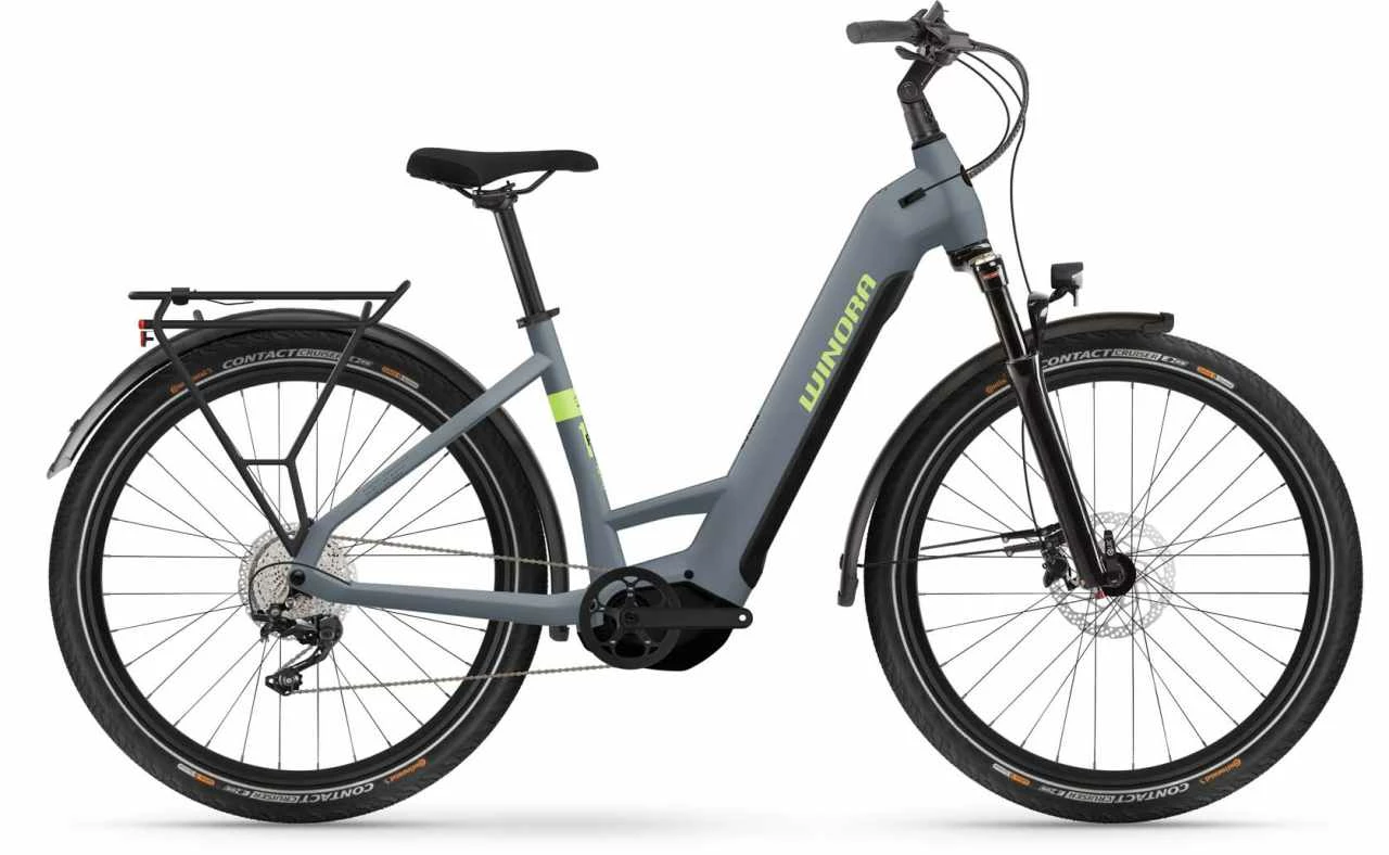 Winora Yucatan X10 Steelblue Matte E-Bike Trekkingrad Tiefeinsteiger