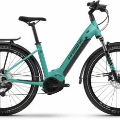 Haibike Trekking 7 Gloss Aqua Blk / Ink E-Bike Trekkingrad Tiefeinsteiger