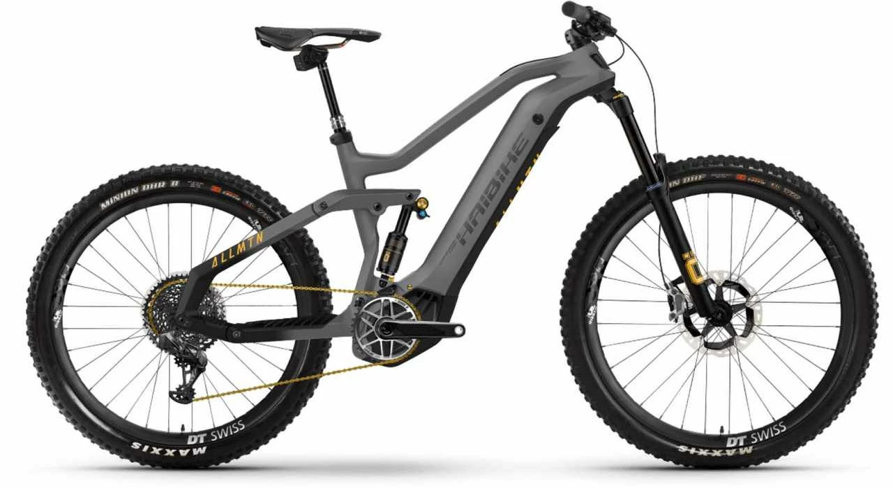 Haibike AllMtn SE I600Wh Titan/black/yellow Matte E-Bike Fully Mountainbike