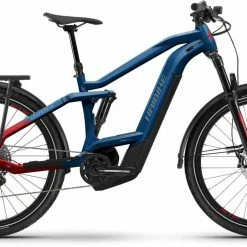 Haibike Adventr FS 9 Gloss Metal / Blue Red E-Bike Fully Mountainbike