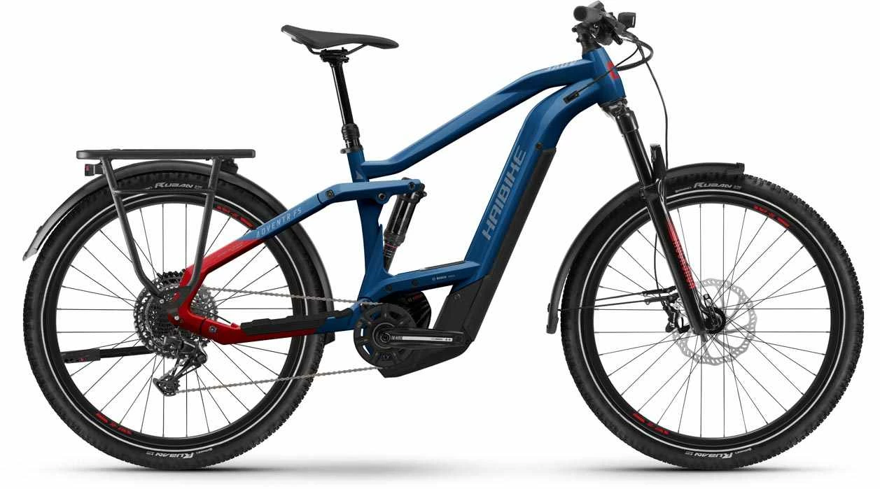 Haibike Adventr FS 9 Gloss Metal / Blue Red E-Bike Fully Mountainbike