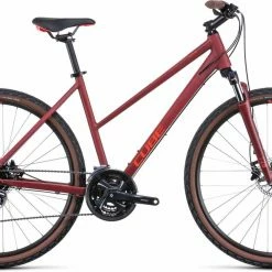 Cube Nature Darkred N Red Crossrad Damen