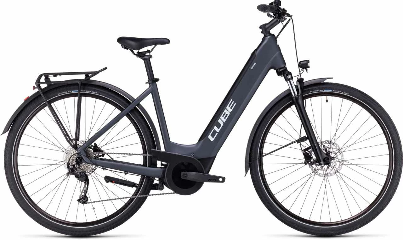 Cube Touring Hybrid ONE 625 Grey N White E-Bike Trekkingrad Tiefeinsteiger