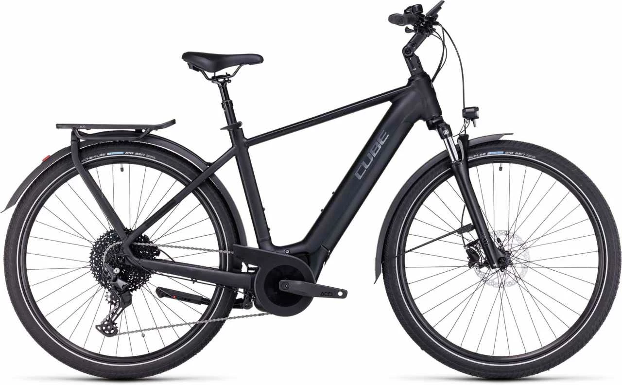 Cube Touring Hybrid Pro 625 Black N Metal E-Bike Trekkingrad Herren