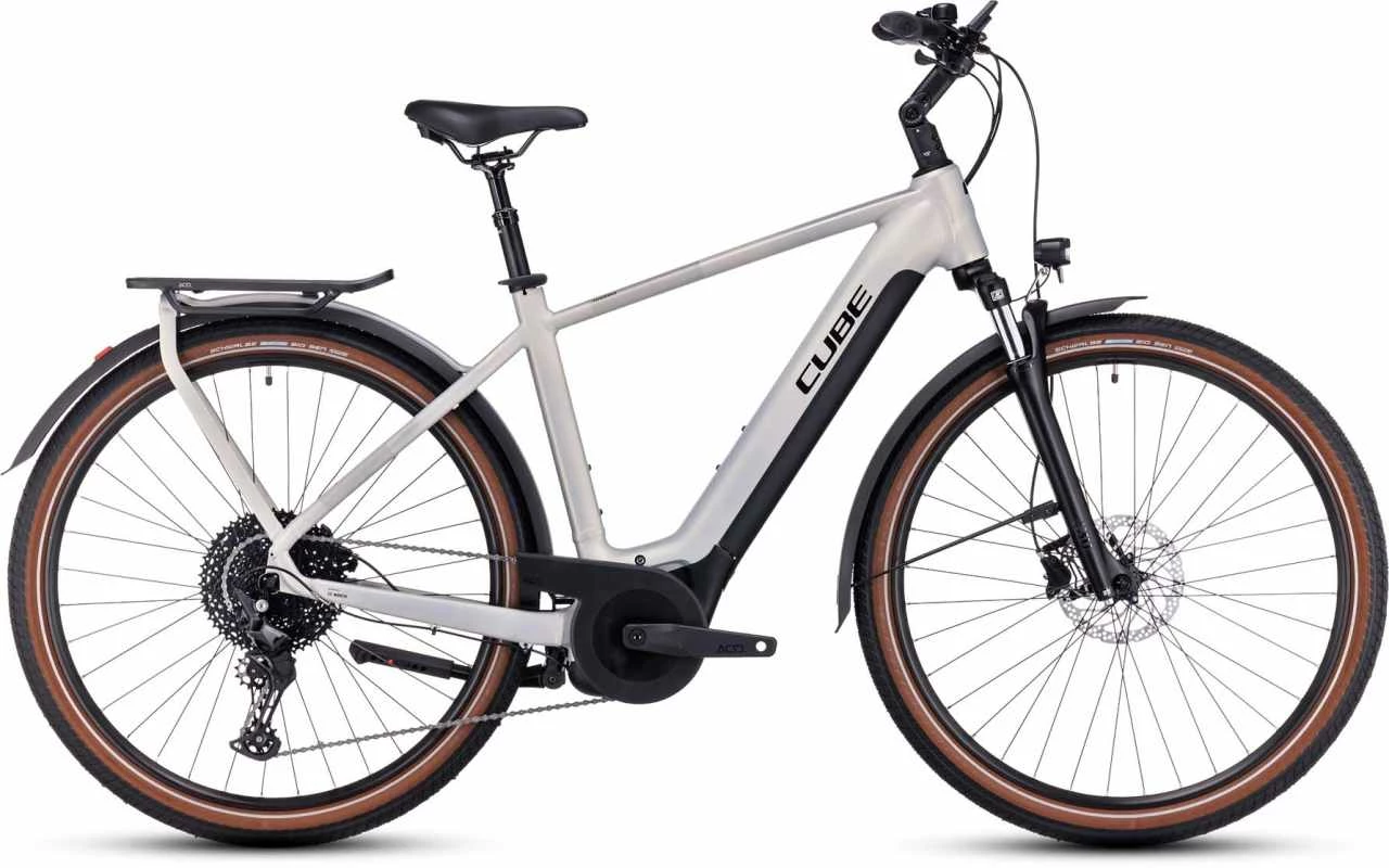 Cube Touring Hybrid Pro 625 Pearlysilver N Black E-Bike Trekkingrad Herren