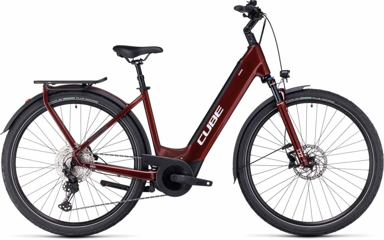 Cube Touring Hybrid EXC 625 Red N White E-Bike Trekkingrad Tiefeinsteiger
