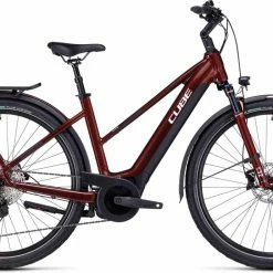 Cube Touring Hybrid EXC 625 Red N White E-Bike Trekkingrad Damen