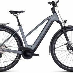 Cube Kathmandu Hybrid Pro 750 Flashgrey N Metal E-Bike Trekkingrad Damen