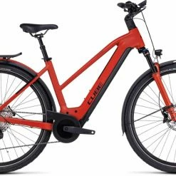 Cube Kathmandu Hybrid EXC 750 Red N Black E-Bike Trekkingrad Damen