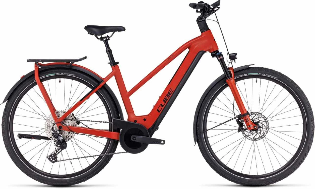 Cube Kathmandu Hybrid EXC 750 Red N Black E-Bike Trekkingrad Damen