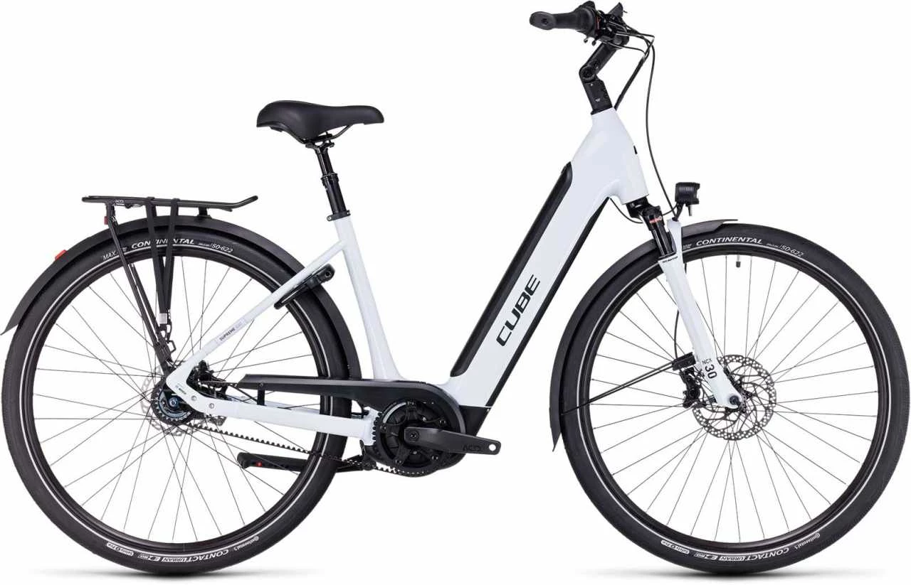 Cube Supreme RT Hybrid EXC 625 Flashwhite N Black E-Bike Trekkingrad Tiefeinsteiger