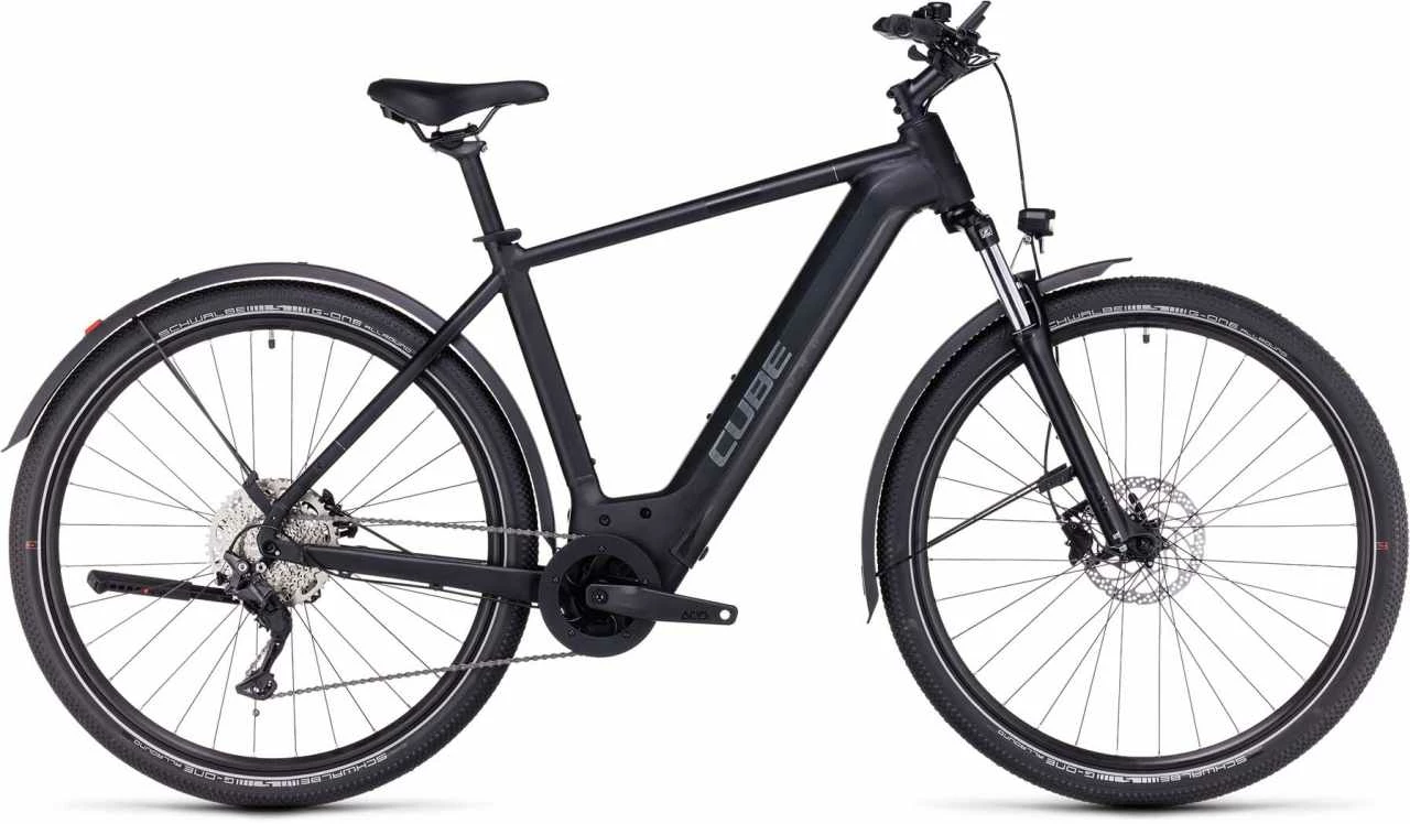 Cube Nuride Hybrid Pro 625 Allroad Black N Metal E-Bike Trekkingrad Herren