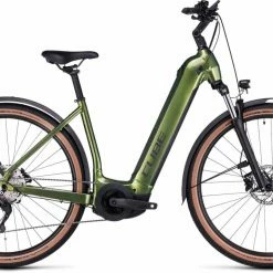 Cube Nuride Hybrid Pro 625 Allroad Shinymoss N Black E-Bike Trekkingrad Tiefeinsteiger