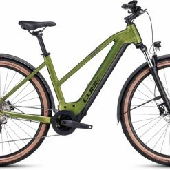 Cube Nuride Hybrid Pro 625 Allroad Shinymoss N Black E-Bike Trekkingrad Damen