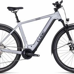 Cube Nuride Hybrid EXC 625 Allroad Polarsilver N Black E-Bike Trekkingrad Herren