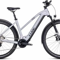 Cube Nuride Hybrid EXC 625 Allroad Polarsilver N Black E-Bike Trekkingrad Damen