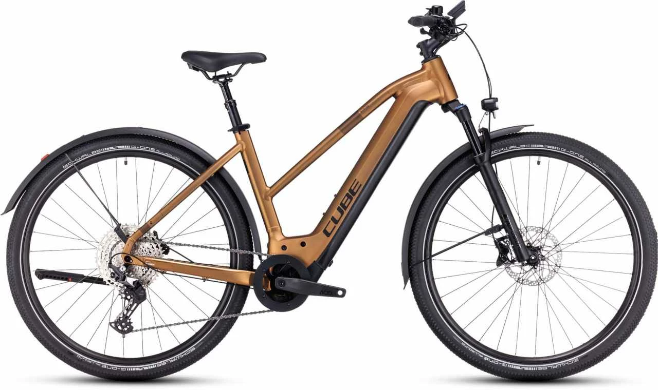 Cube Nuride Hybrid EXC 625 Allroad Caramel N Black E-Bike Trekkingrad Damen