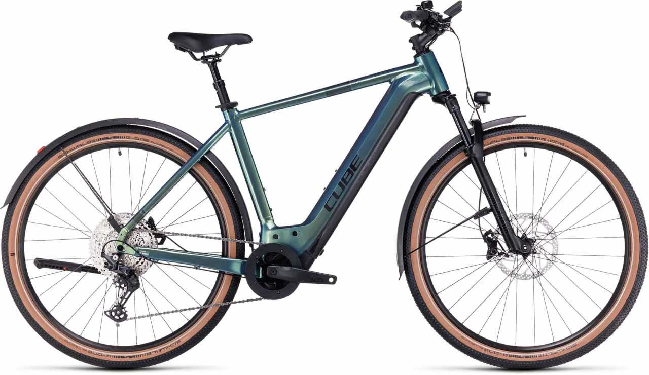 Cube Nuride Hybrid SLX 750 Allroad Verde N Black E-Bike Trekkingrad Herren