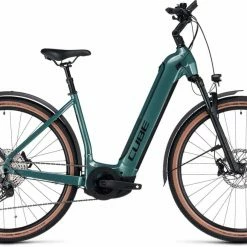 Cube Nuride Hybrid SLX 750 Allroad Verde N Black E-Bike Trekkingrad Tiefeinsteiger