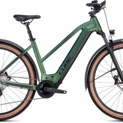 Cube Nuride Hybrid SLX 750 Allroad Verde N Black E-Bike Trekkingrad Damen