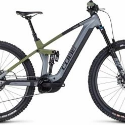Cube Stereo Hybrid 140 HPC TM 750 Flashgrey N Olive E-Bike Fully Mountainbike