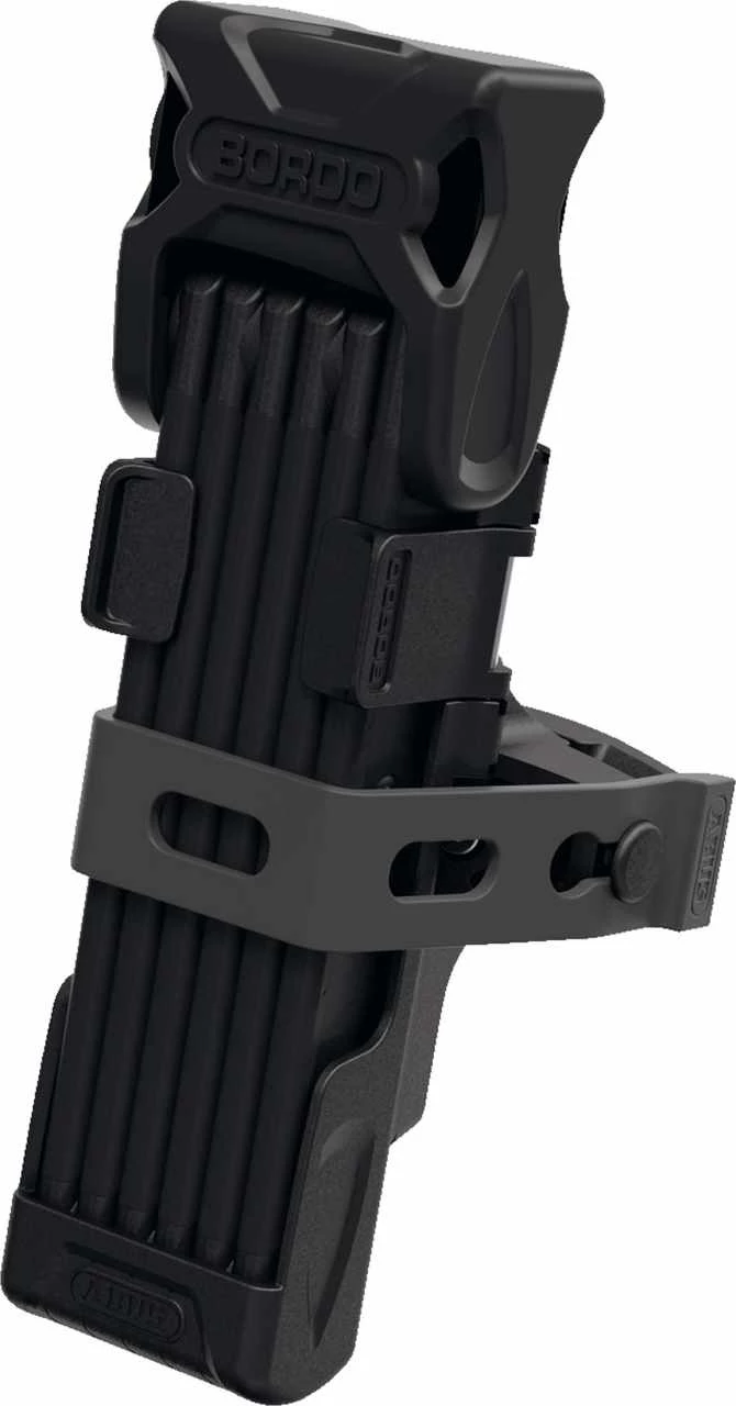 Abus Faltschloss BORDO™ 6000K/90 Schwarz + Halter Saddlefix + Regenkappe – Bild 2