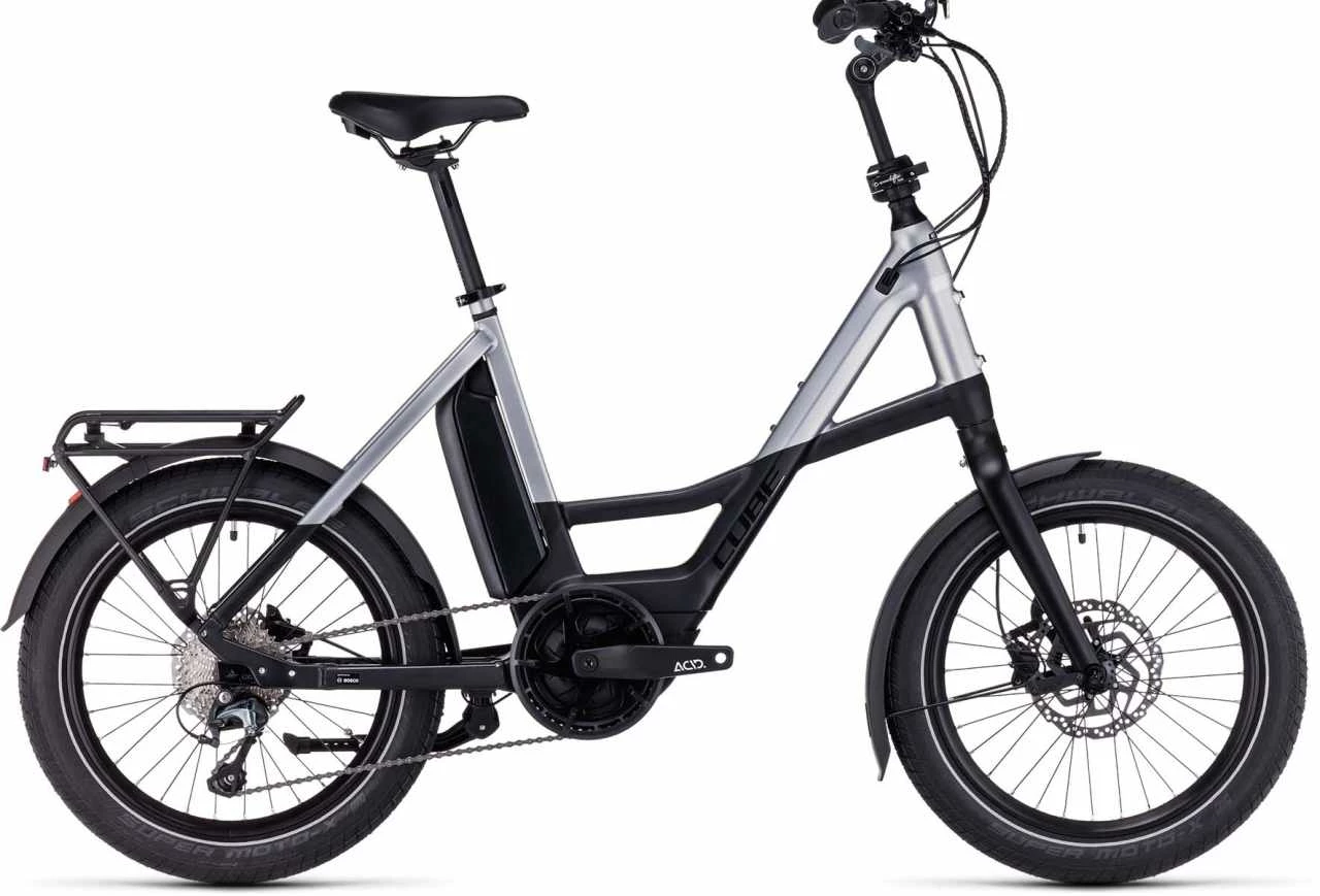 Cube Compact Sport Hybrid 500 Black N Polarsilver E-Bike Kompaktrad