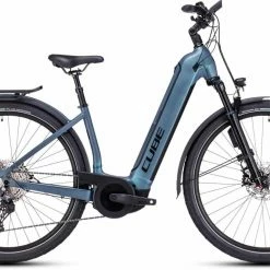 Cube Kathmandu Hybrid ABS 750 Smaragdgrey N Blue E-Bike Trekkingrad Tiefeinsteiger