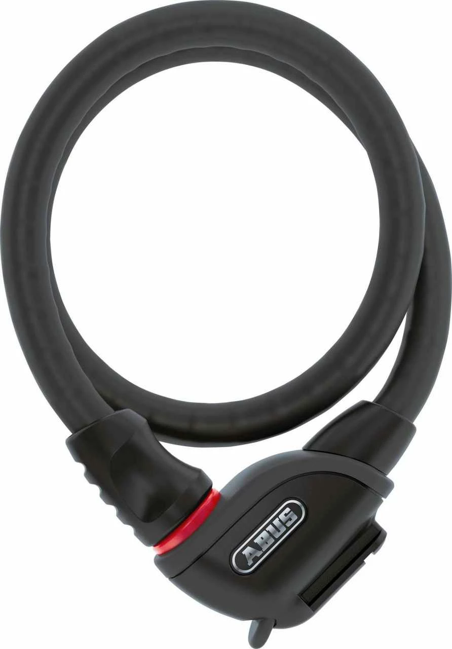 Abus Steel-O-Flex-Schloss PHANTOM 8960 Schwarz 85 Cm Inkl. TexKF-Halter