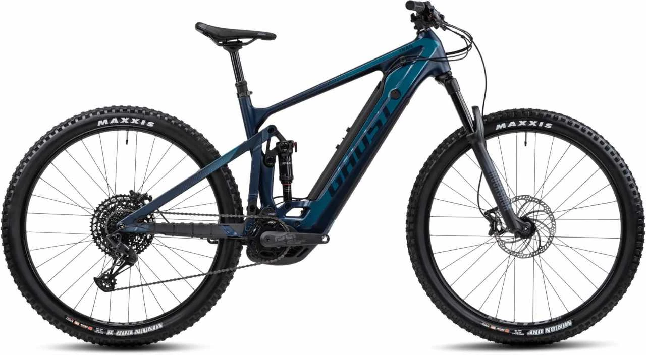 Ghost E-Riot Trail CF Advanced Dark Blue Pearl / Dirty Blue Matt / Glossy E-Bike Fully Mountainbike Lackschaden