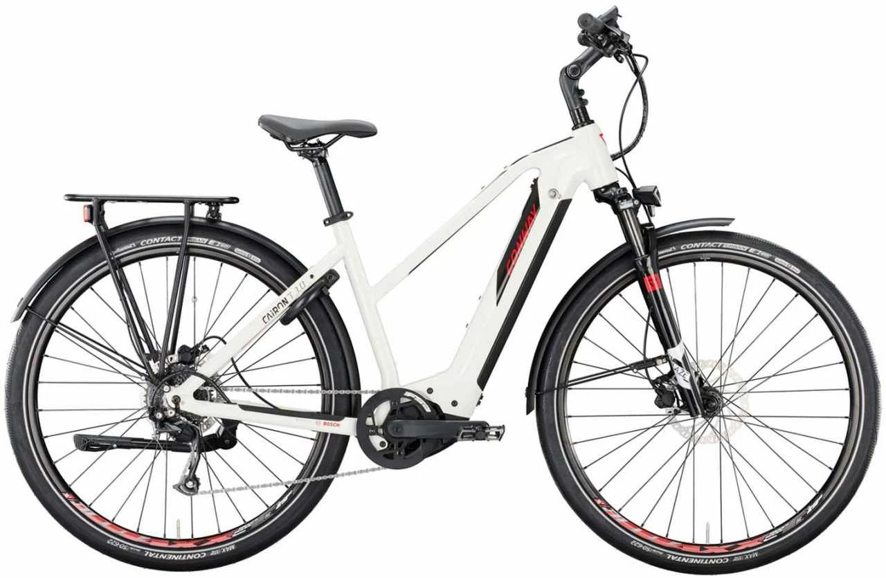 Conway Cairon T 3.0 625 Pearl White / Black Metallic E-Bike Trekkingrad Damen