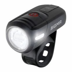 SIGMA LED Akkufrontleuchte Aura 45 USB Inkl. Halterung, Schwarz